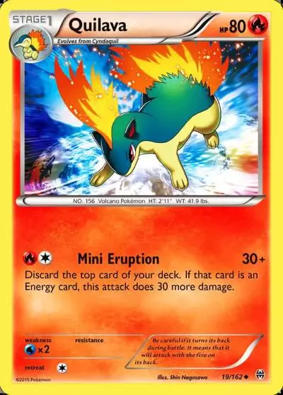 Quilava 19/162 BREAKthrough Pokemon card