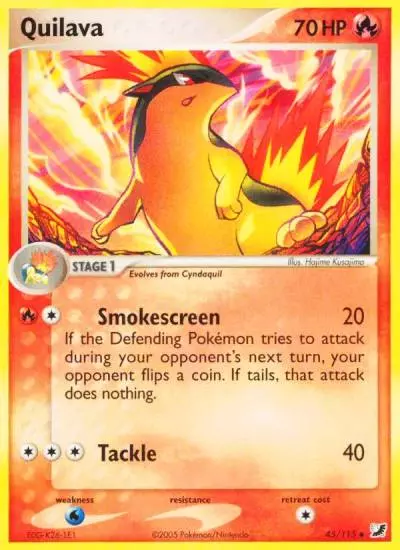Quilava 45/115 Unseen Forces Pokemon card