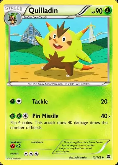 Quilladin 10/162 BREAKthrough Pokemon card