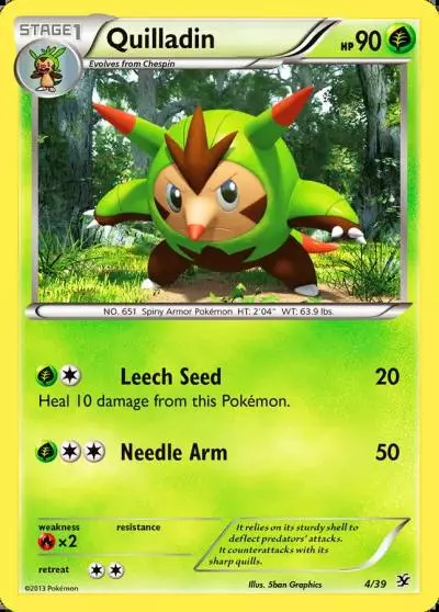 Quilladin 4/39 Kalos Starter Set Pokemon card