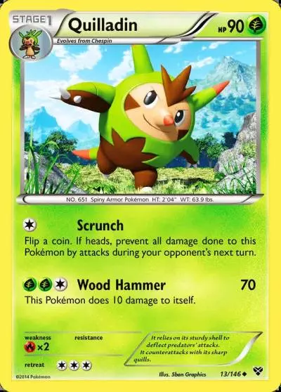 Quilladin 13/146 XY Pokemon card
