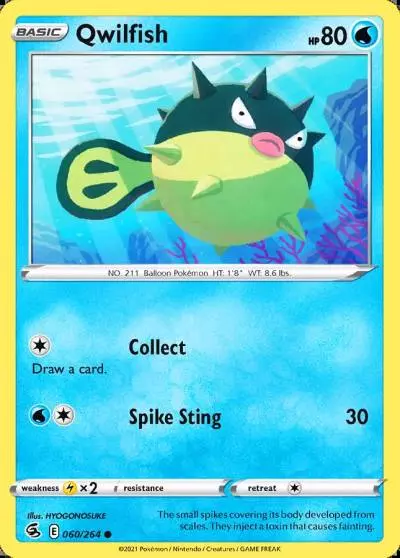 Qwilfish 60/264 Fusion Strike Pokemon card