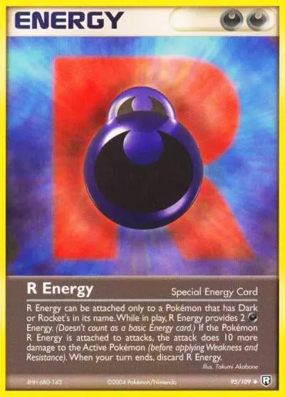 R Energy 95/109 Team Rocket Returns Pokemon card