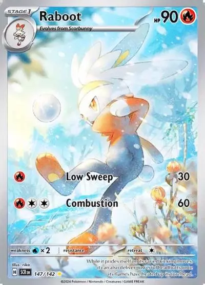 Raboot 147/142 Stellar Crown Pokemon card