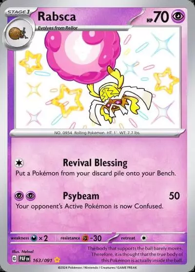 Rabsca 163/91 Paldean Fates Pokemon card