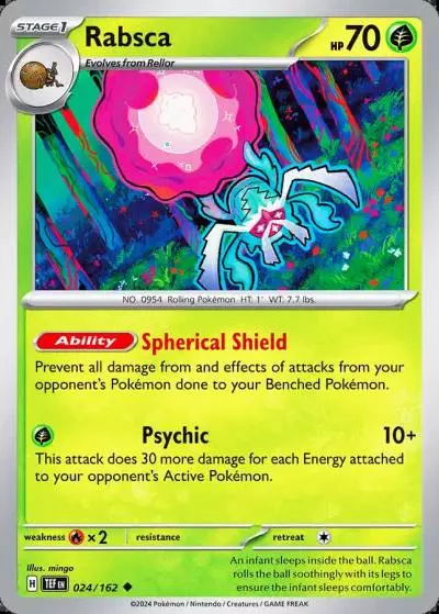 Rabsca 24/162 Temporal Forces Pokemon card