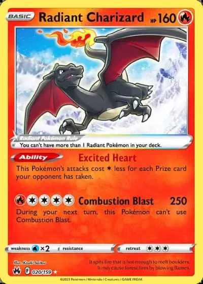 Radiant Charizard 20/159 Crown Zenith Pokemon card