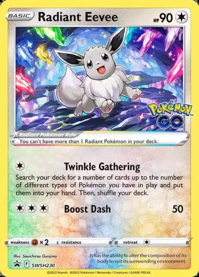 Radiant Eevee SWSH230/307 SWSH Black Star Promos Pokemon card