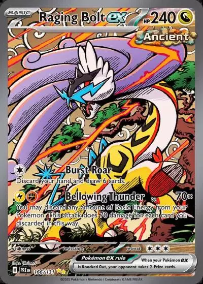 Raging Bolt ex 166/131 Prismatic Evolutions Pokemon card