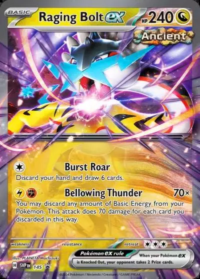 Raging Bolt ex 145/165 Scarlet & Violet Black Star Promos Pokemon card