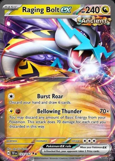 Raging Bolt ex 123/162 Temporal Forces Pokemon card