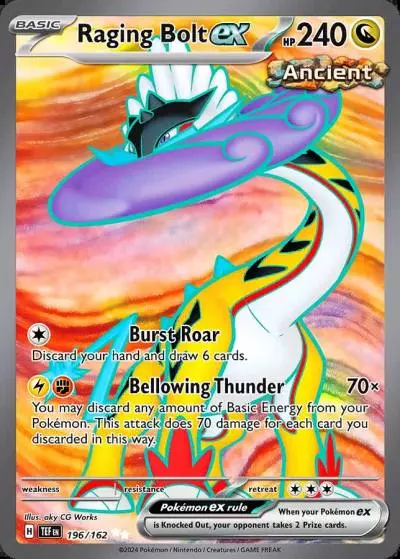 Raging Bolt ex 196/162 Temporal Forces Pokemon card