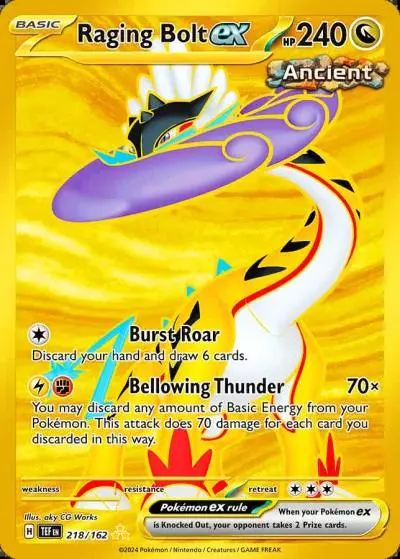 Raging Bolt ex 218/162 Temporal Forces Pokemon card