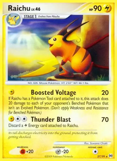 Raichu 27/99 Arceus Pokemon card