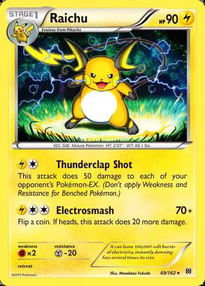 Raichu 49/162 BREAKthrough Pokemon card