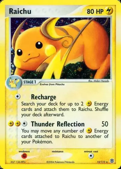 Raichu 12/112 FireRed & LeafGreen Pokemon card