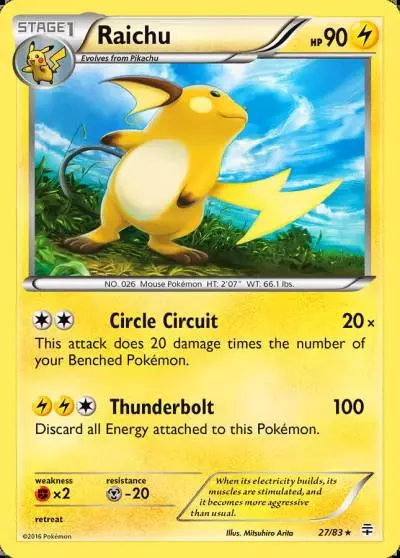 Raichu 27/83 Generations Pokemon card