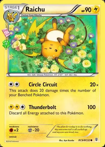 Raichu RC9/83 Generations Pokemon card