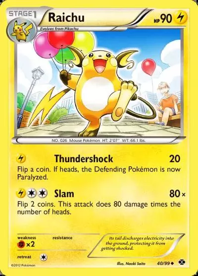 Raichu 40/99 Next Destinies Pokemon card