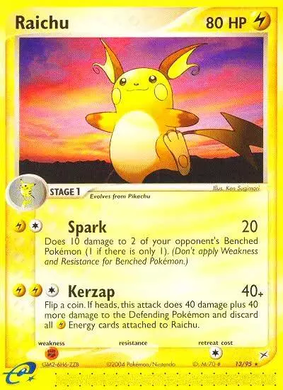 Raichu 13/95 Team Magma vs Team Aqua Pokemon card