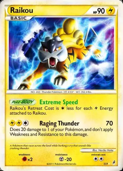Raikou SL9/95 Call of Legends Pokemon card