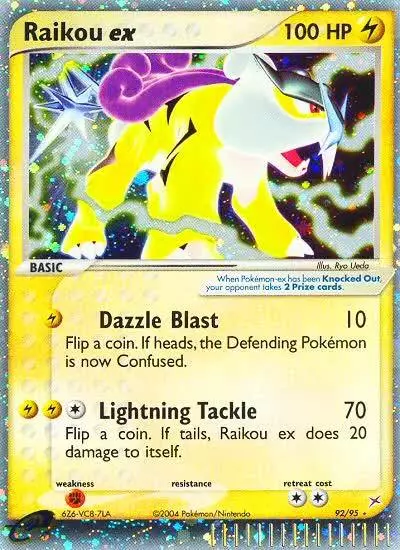Raikou ex 92/95 Team Magma vs Team Aqua Pokemon card