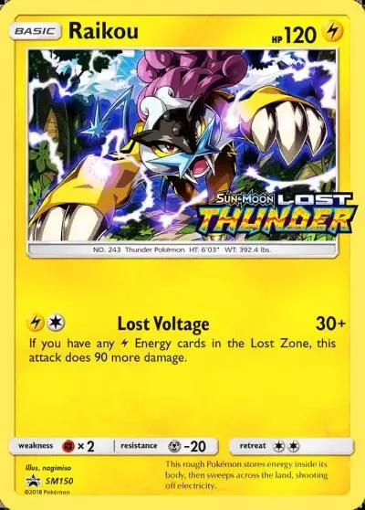 Raikou SM150/248 SM Black Star Promos Pokemon card