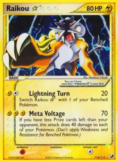 Raikou ★ 114/115 Unseen Forces Pokemon card