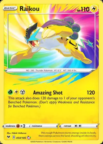 Raikou 50/185 Vivid Voltage Pokemon card