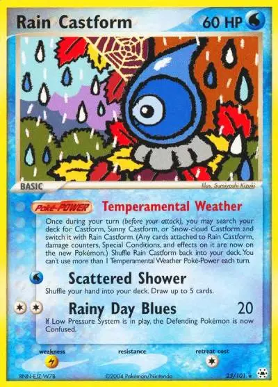Rain Castform 23/101 Hidden Legends Pokemon card