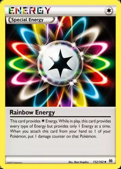 Rainbow Energy 152/162 BREAKthrough Pokemon card