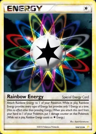 Rainbow Energy 104/123 HeartGold & SoulSilver Pokemon card