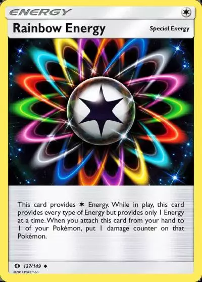 Rainbow Energy 137/149 Sun & Moon Pokemon card