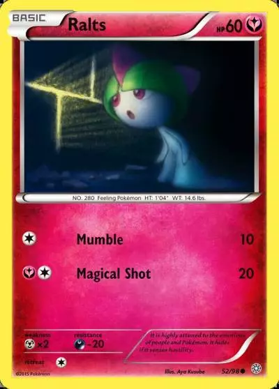 Ralts 52/98 Ancient Origins Pokemon card
