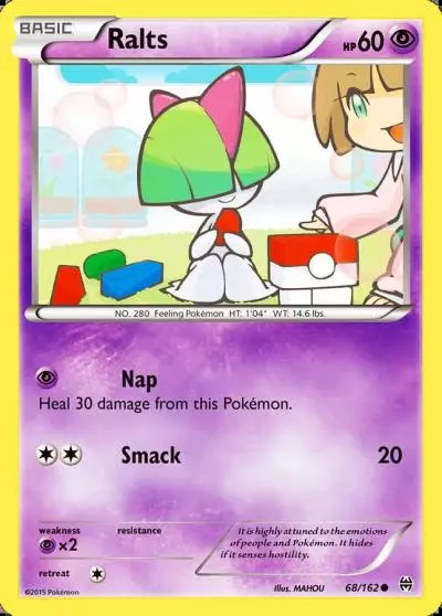 Ralts 68/162 BREAKthrough Pokemon card