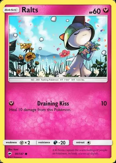 Ralts 91/147 Burning Shadows Pokemon card