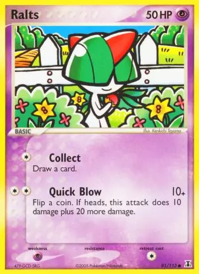 Ralts 81/113 Delta Species Pokemon card