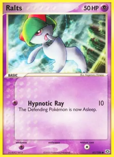 Ralts 61/106 Emerald Pokemon card