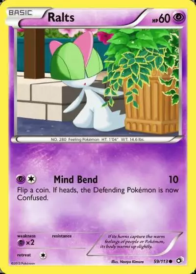 Ralts 59/113 Legendary Treasures Pokemon card