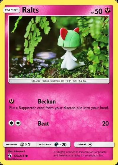 Ralts 139/214 Lost Thunder Pokemon card