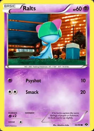 Ralts 55/99 Next Destinies Pokemon card