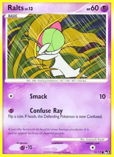 Ralts 15/17 POP Series 7 Pokemon card