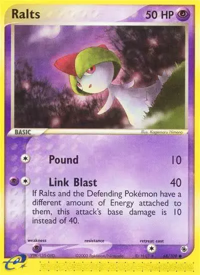 Ralts 68/109 Ruby & Sapphire Pokemon card