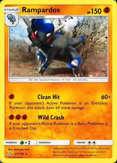 Rampardos 65/156 Ultra Prism Pokemon card