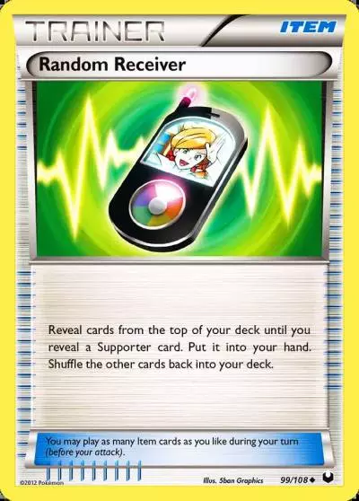 Random Receiver 99/108 Dark Explorers Pokemon card