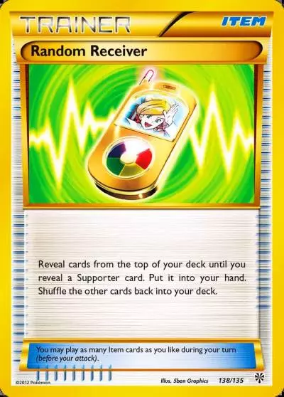 Random Receiver 138/135 Plasma Storm Pokemon card