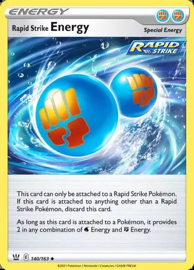 Rapid Strike Energy 140/163 Battle Styles Pokemon card
