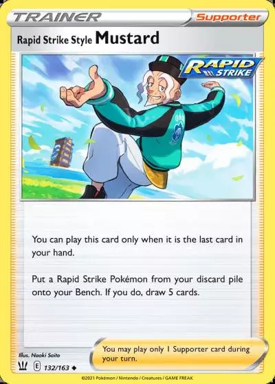 Rapid Strike Style Mustard 132/163 Battle Styles Pokemon card