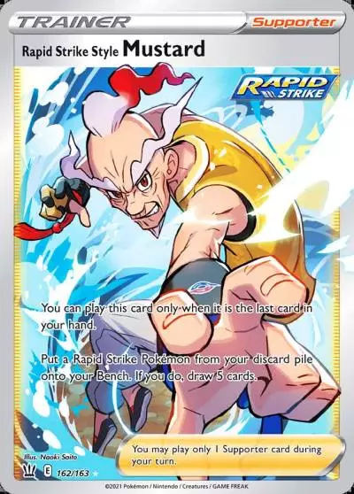 Rapid Strike Style Mustard 162/163 Battle Styles Pokemon card
