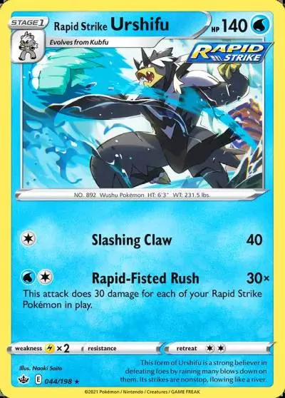 Rapid Strike Urshifu 44/198 Chilling Reign Pokemon card